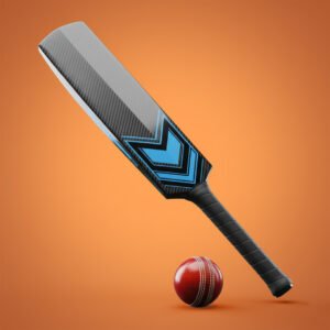 Cricket bat and ball