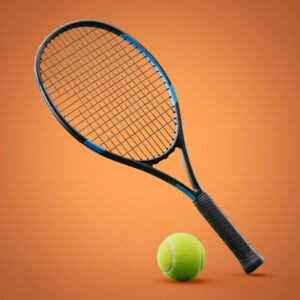 tennis bat and ball